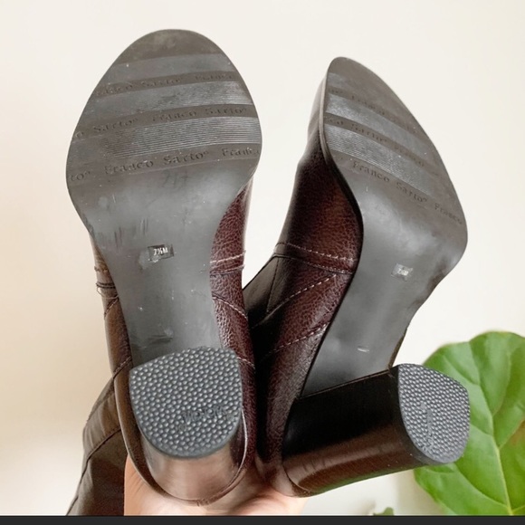 Franco Sarto Lea Leather Knee Heel Boots 7.5 - Picture 8 of 8